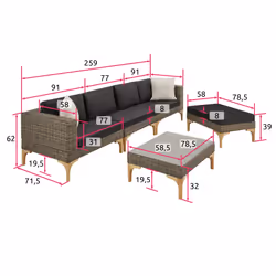 TecTake 404795 canapé Marron - Vue supplémentaire 3
