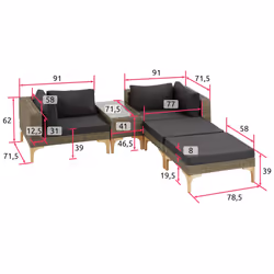 TecTake 404797 canapé Marron