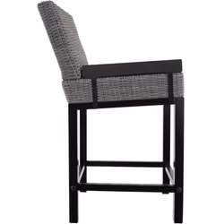 TecTake 404800 chaise d'extérieur Polyester, Aluminium, Caoutchouc Gris