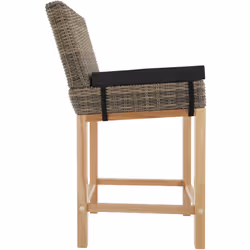 TecTake 404801 chaise d'extérieur Polyester, Aluminium, Caoutchouc Marron