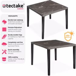 TecTake 404802 table de jardin Gris