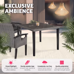 TecTake 404802 table de jardin Gris - Vue supplémentaire 4