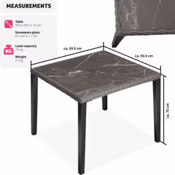 TecTake 404802 table de jardin Gris - Vue supplémentaire 6