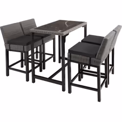 TecTake 404846, Gris, 4 siège(s), Adultes et enfants, Garçon/Fille