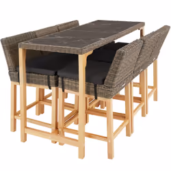TecTake 404854 ensemble de meubles de jardin Marron