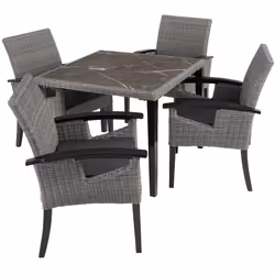 TecTake 404857, Gris, 4 siège(s), Adultes et enfants, Garçon/Fille