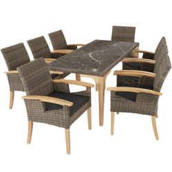 TecTake 404862 ensemble de meubles de jardin Marron