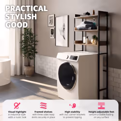 TecTake 404863 étagère et rangement pour salle de bain Bois