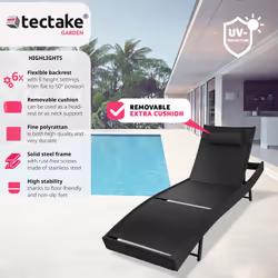 TecTake 404869 lit d’extérieur Noir
