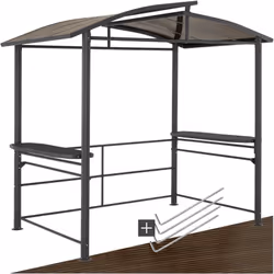 Abri Pavillon pour barbecue Bonne circulation de l'air Résistant aux intempéries