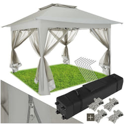 Tonnelle pliable 364 x 364 x 294 m toit hydrofuge protection contre rayons UV
