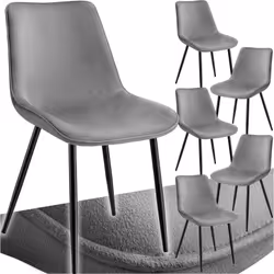 Description générale Les six chaises Monroe allient élégance et confort grâce à leur revêtement en velours raffiné et à leur  ...