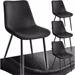 Avec leurs pieds fins et leur revêtement élégant à l'aspect velours raffiné, les quatre chaises Monroe de tectake séduisent t ...