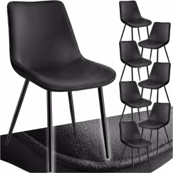 Avec leurs pieds fins et leur revêtement élégant à l'aspect velours raffiné, les huit chaises Monroe de tectake séduisent tou ...
