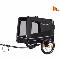 Remorque vélo pour chien multifonction 3-en-1  noir