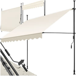 Store à pince sans perçage avec manivelle 250 x 180 cm beige