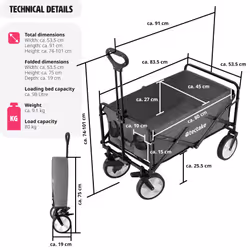 TecTake 404977 Chariot de camping Gris - Vue supplémentaire 6