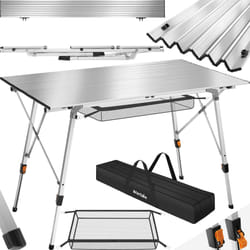 TecTake 404984 table de camping Argent