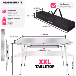 TecTake 404984 table de camping Argent - Vue supplémentaire 6