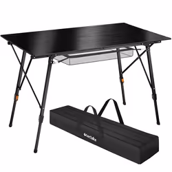 Table de camping pliante  noir