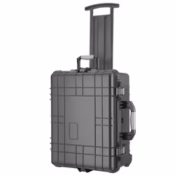 Mallette de transport en coque dure robuste 45 x 26 x 58 cm noir