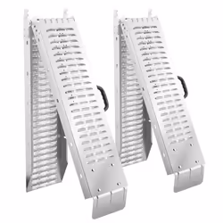 Rampes d'accès pliables 166 cm argent