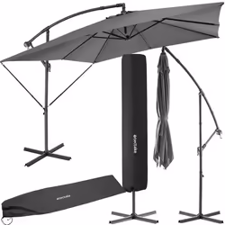 Parasol 250 x 250 cm gris clair