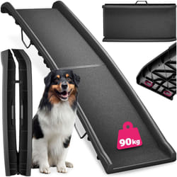 Rampe pour chien pliable et antidérapante  noir