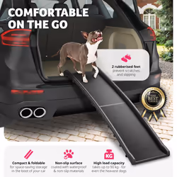 Rampe pour chien pliable et antidérapante  noir