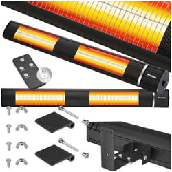 Radiateur infrarouge 3 niveaux de puissance, 1000, 2000 et 3000 W  noir