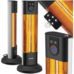 Tectake - Radiateur infrarouge Solaris Terra 1500W avec fonction minuterie - noir