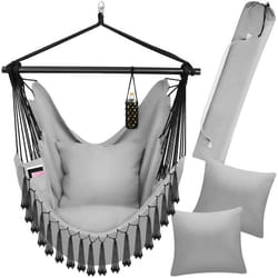 Fauteuil suspendu coussins d'assise et de dossier extra épais  gris