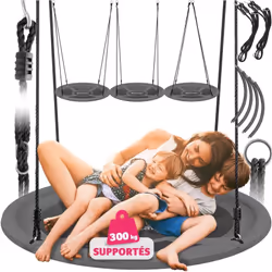 Découvrez le complément parfait pour apporter rires et joie dans votre jardin ou aire de jeux intérieure : notre balançoire n ...