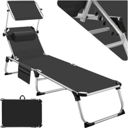 Bain de soleil pliable avec oreiller résiste aux intempéries et aux uv