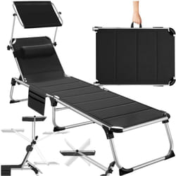 Bain de soleil rembourré et pliable  noir