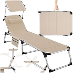 Bain de soleil rembourré et pliable  beige - TU