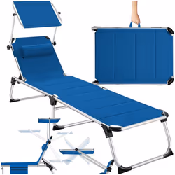 Bain de soleil rembourré et pliable  bleu - TU