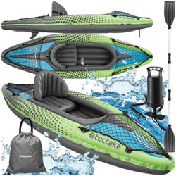 Kayak simple gonflable, robuste et léger  vert