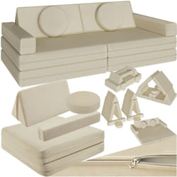Canapé de jeu 11 pièces et disposition flexible  beige