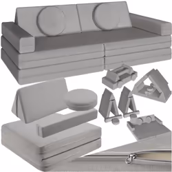 Canapé de jeu 11 pièces et disposition flexible gris