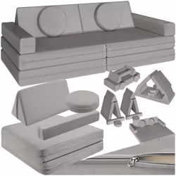 Canapé de jeu 11 pièces et disposition flexible gris