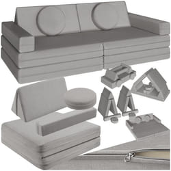 Canapé de jeu 11 pièces et disposition flexible  gris