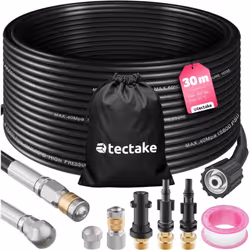 Kit de nettoyage et de débouchage de canalisations avec sac de rangement inclus noir
