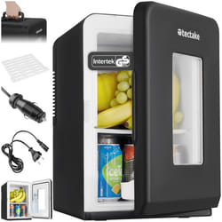Mini-réfrigérateur portable fonction de refroidissement et de chauffage 2-en-1  noir