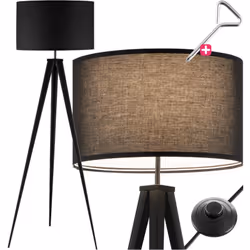 Découvrez le lampadaire Lunaris de tectake et donnez à votre maison une ambiance élégante et chaleureuse. Le grand abat-jour  ...