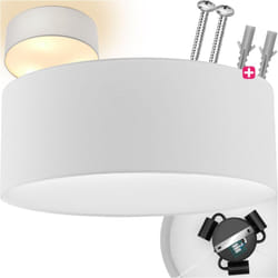 Plafonnier structure en acier  blanc