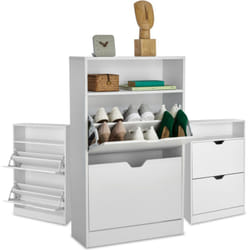 Armoire à chaussures pour 12 paires de chaussures  blanc