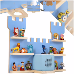 TECTAKE Étagère murale MyLittleStory FORTRESS jusquà 16 Tonies style château fort avec bande magnétique