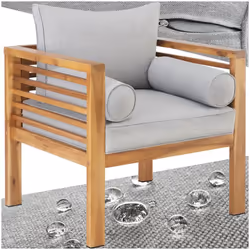 Fauteuils lounges - TECTAKE - Fauteuil de jardin BOKA en bois lasuré charge maximale 120 kg - Marron