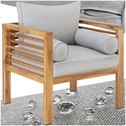 Fauteuils lounges - TECTAKE - Fauteuil de jardin BOKA en bois lasuré charge maximale 120 kg - Marron